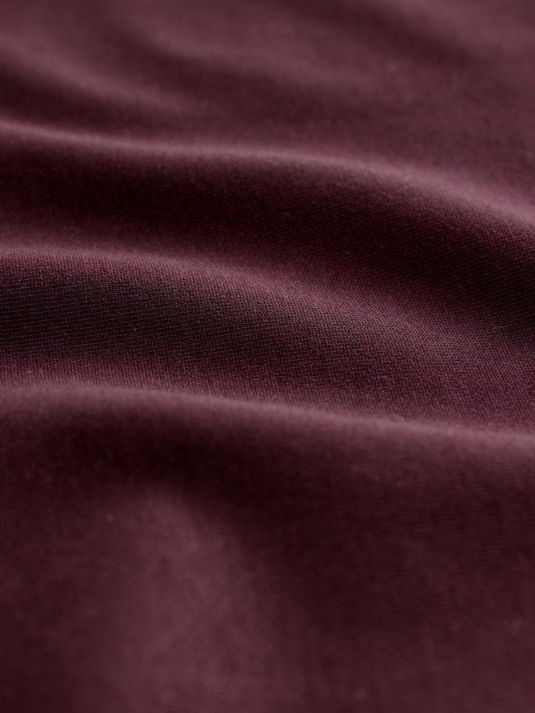 Burgundy Red Relaxed Fit Smart Soft Touch Heavyweight T-Shirt - Image 7 of 7