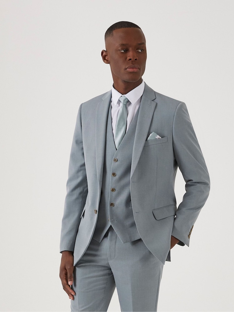 Skopes Sultano Blue Slim Fit Suit: Jacket - Image 1 of 4