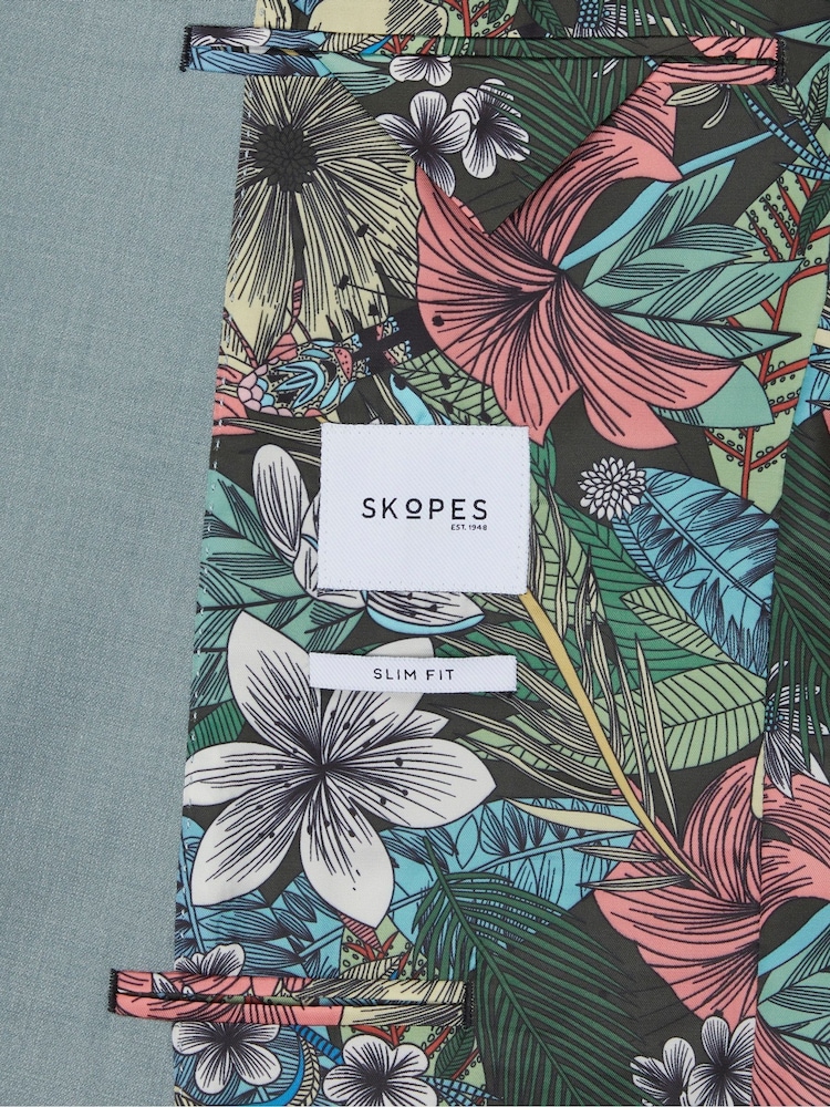 Skopes Sultano Blue Slim Fit Suit: Jacket - Image 4 of 4