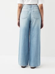 Mid Blue Denim Hourglass Loose Wide Leg Jeans - Image 3 of 8