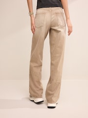 Beige Baggy Wide Leg Jeans - Image 4 of 7