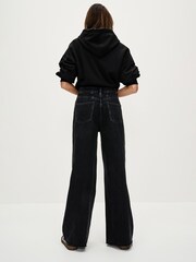 Black Loose Wide Leg Jeans - Image 3 of 6