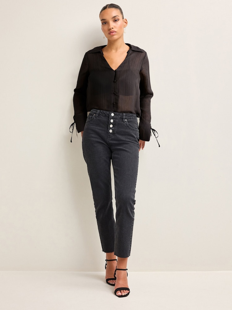 Black Comfort Stretch Straight Jeans - Image 1 of 6