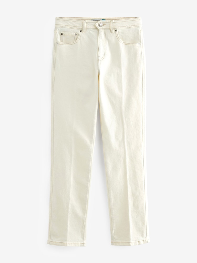 Stone Cream Straight Leg Jeans - Image 1 of 3