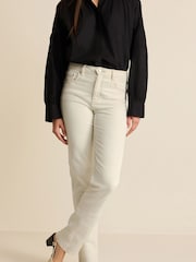 Stone Cream Straight Leg Jeans - Image 3 of 3