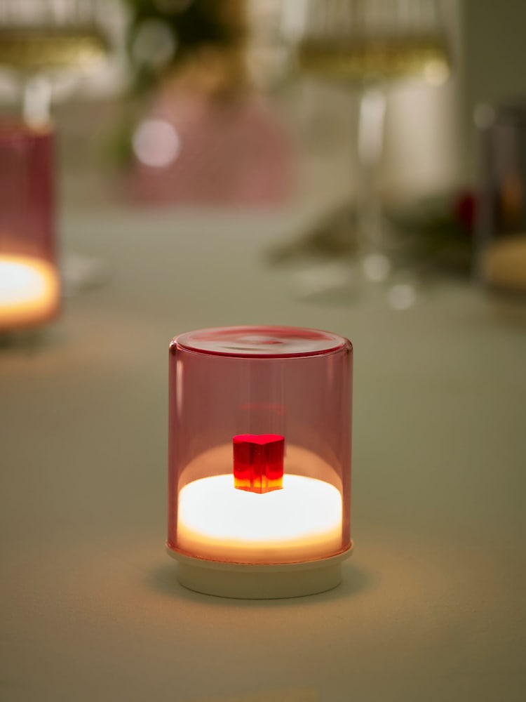 Indigo Owl Pink Small Gem Wireless Table Lamp - Image 1 of 5