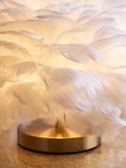 Lipsy White Feather Touch Switch Table Light - Image 3 of 5