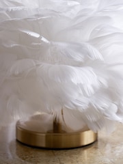 Lipsy White Feather Touch Switch Table Light - Image 4 of 5