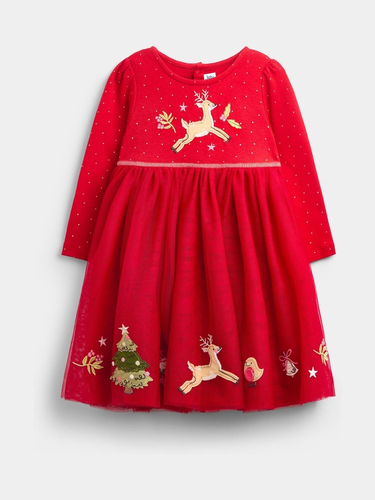 JoJo Maman Bébé Appliqué Hem Combo Dress - 4суретінің 1 суреті JoJo Maman Bébé Appliqué Hem Combo Dress - 4суретінің 1 суреті