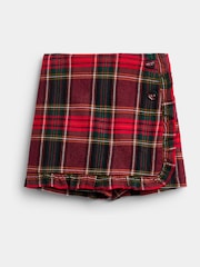 JoJo Maman Bébé Tartan Skort And Jersey Embroidered Top - Bild 4 av 7