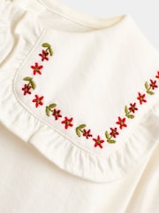 JoJo Maman Bébé Tartan Skort And Jersey Embroidered Top - Bild 6 av 7