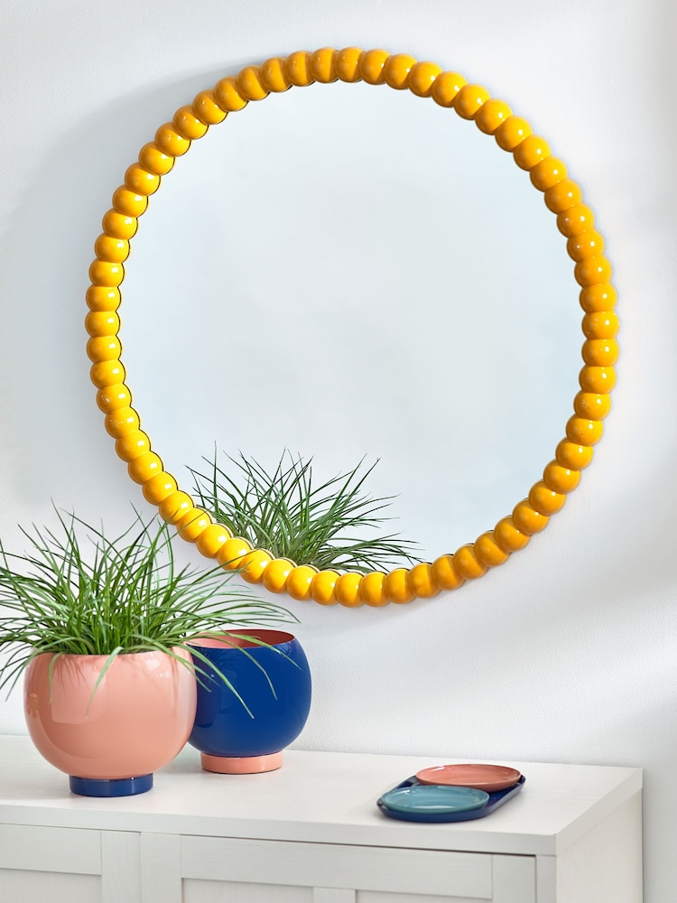 Novogratz Yellow Bobbly Mirror - Image 1 of 4