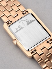 Accurist Ladies Rose Gold Tone Rectangle Stainless Steel Bracelet 26mm Watch - Image 5 of 6