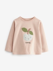 Cream nevtralna Apple - Znak dolg rokav; z dolgimi rokavi Cotton majica 3 komplet (3m-7let) - Slika 3 iz 6