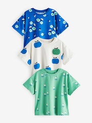 Petrol/Apfel - Kurzärmelige T-Shirts, 3er-Pack (3 Monate–7 Jahre) - Bild 1 von 3