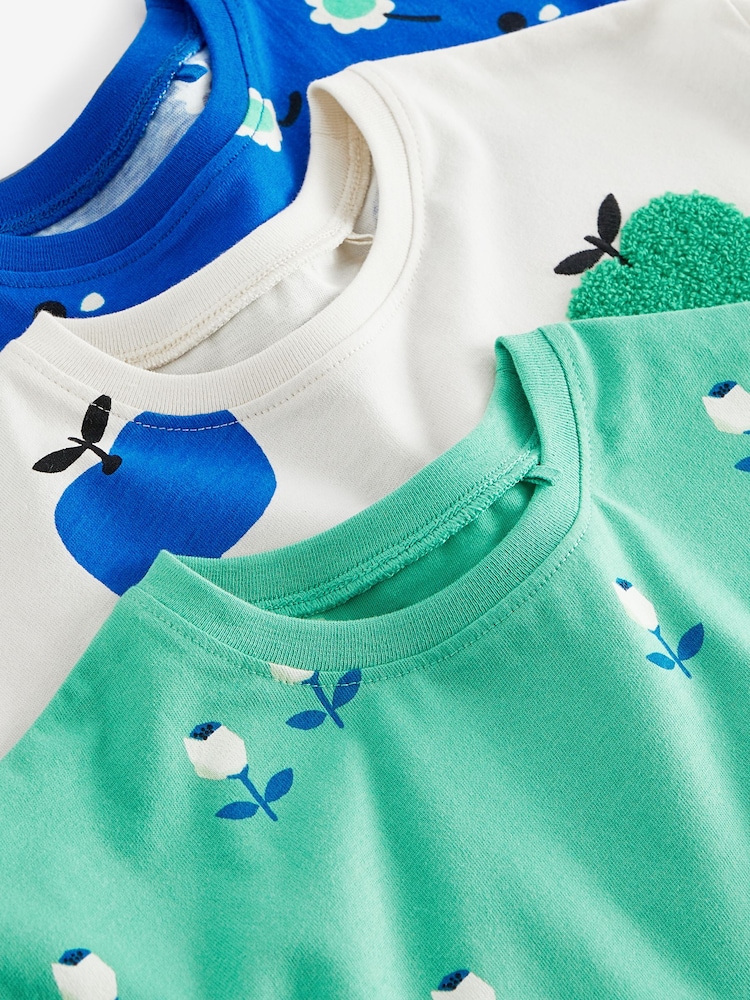 Petrol/Apfel - Kurzärmelige T-Shirts, 3er-Pack (3 Monate–7 Jahre) - Bild 3 von 3
