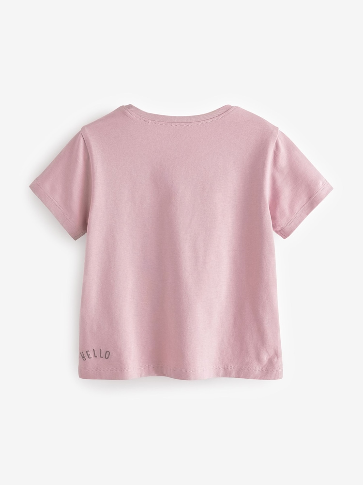 Pink Bear Character 100% Cotton Short Sleeve T-Shirts 4 Pack (3mths-7yrs) - Image 2 of 3