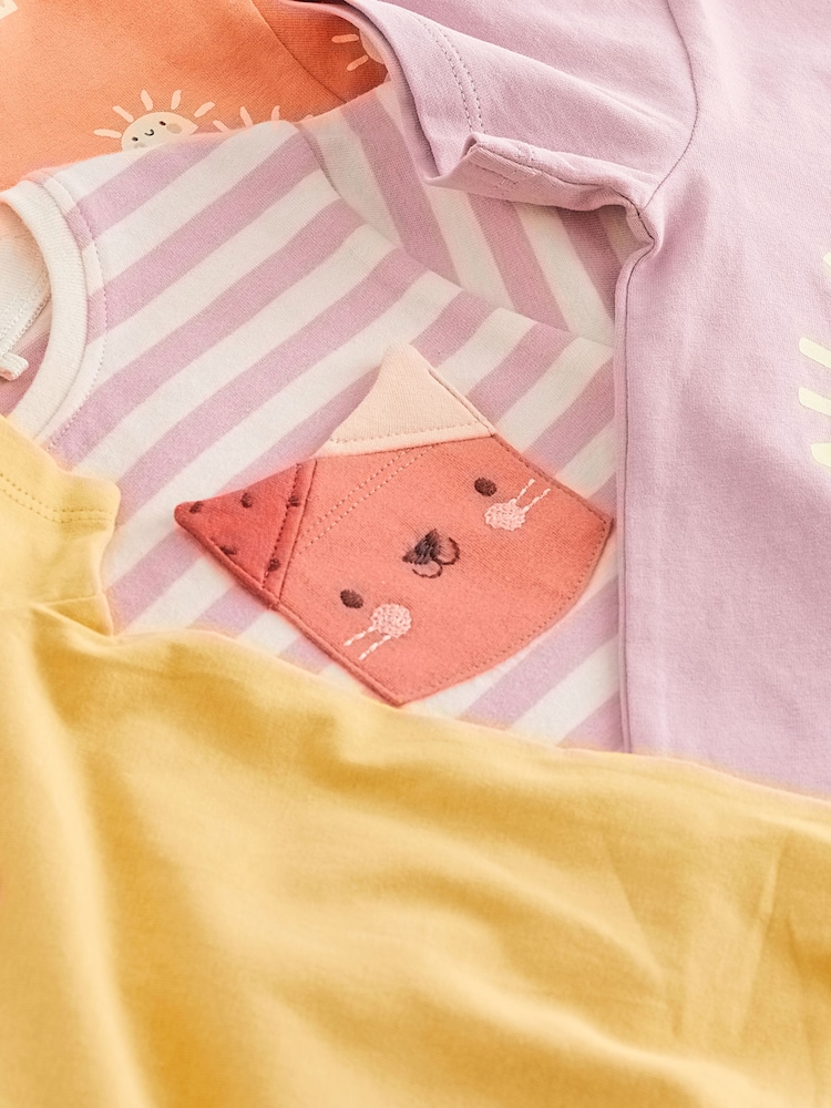 Pink Bear Character 100% Cotton Short Sleeve T-Shirts 4 Pack (3mths-7yrs) - Image 3 of 3