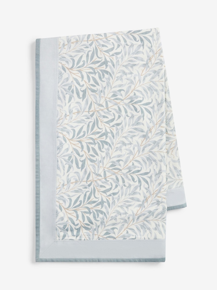 Clarke and Clarke Mineral Grey William Morris Designs Willow Boughs 100% Cotton Table Cloth - Image 2 of 2