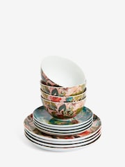 Clarke and Clarke Emerald Green & Blush Pink Passiflora 12 Piece Set - Image 2 of 2