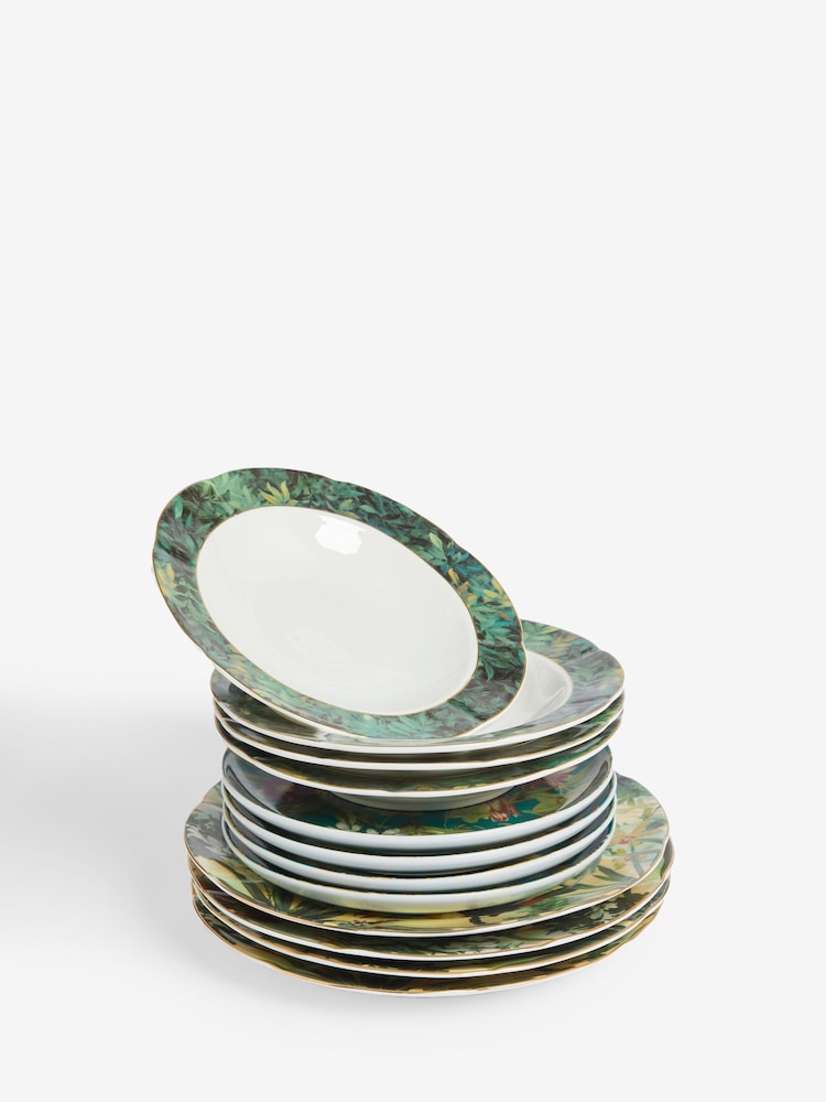 Clarke and Clarke Navy Blue/Tropical Green Toucan 12 Piece Set - Image 3 of 3
