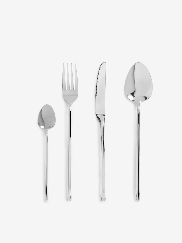 Clarke & Clarke Silver Igneous 16 Piece Cutlery Set - Image 2 of 2