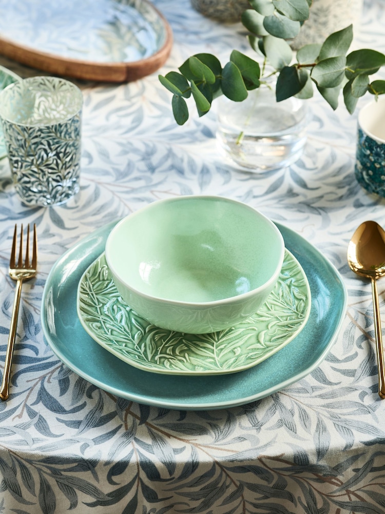 Clarke and Clarke Teal Blue William Morris Designs Willow Boughs 12 Piece Set - Image 1 of 2