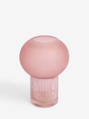 Clarke & Clarke Pink Ribbed Round Vase - Image 2 of 4