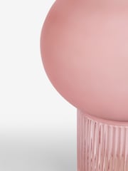 Clarke & Clarke Pink Ribbed Round Vase - Image 3 of 4