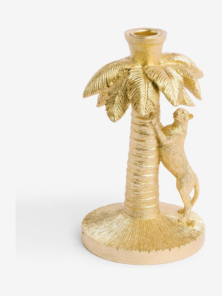 Clarke & Clarke Gold Taper Candle Holder - Image 2 of 3