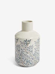 William Morris Cream Leaf Printed Vase - Image 2 of 2