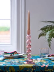 Clarke & Clarke Pink Bobble Taper Candle Holder - Image 1 of 2