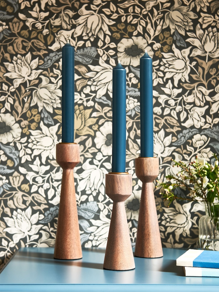 Wooden Set of 3 Taper Candle Holder - Image 1 of 2