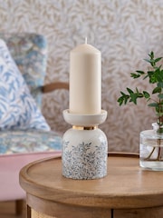 William Morris Cream Leaf Candle Holder - Image 1 of 4