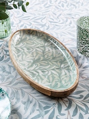 Clarke and Clarke Dove Grey William Morris Designs Willow Boughs Wooden Platter - Image 1 of 2