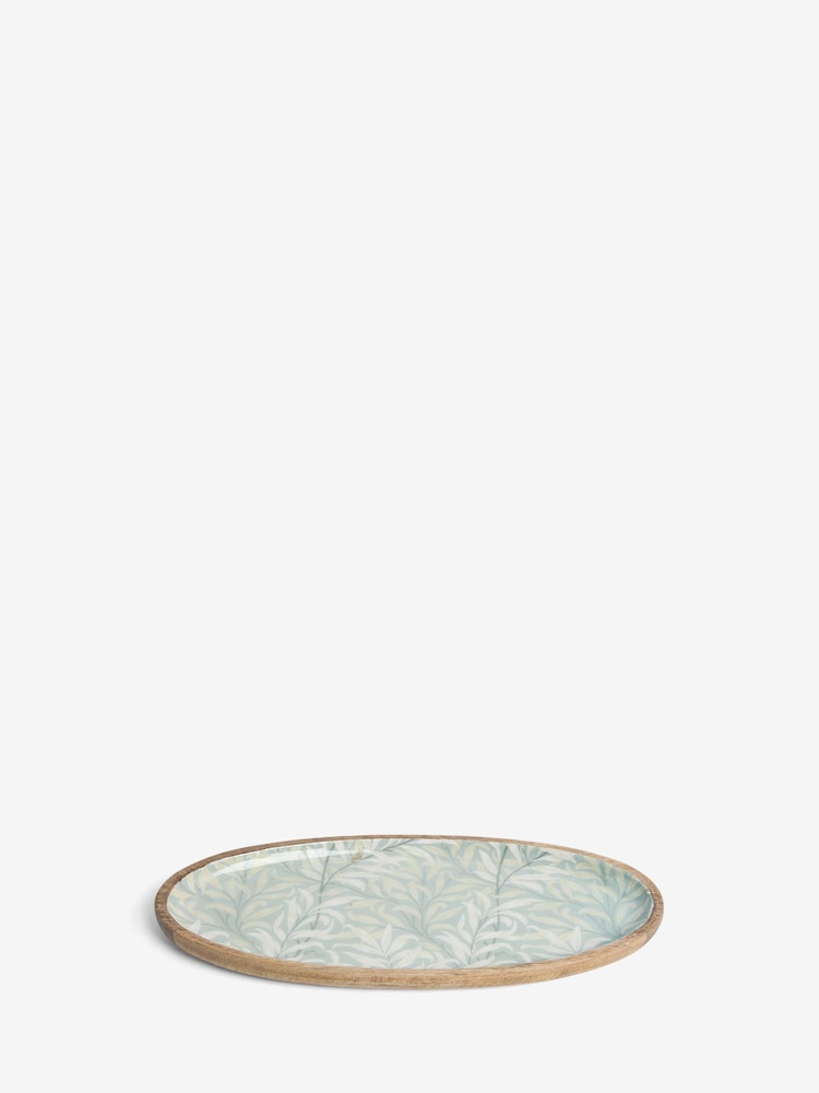 Clarke and Clarke Dove Grey William Morris Designs Willow Boughs Wooden Platter - Image 2 of 2