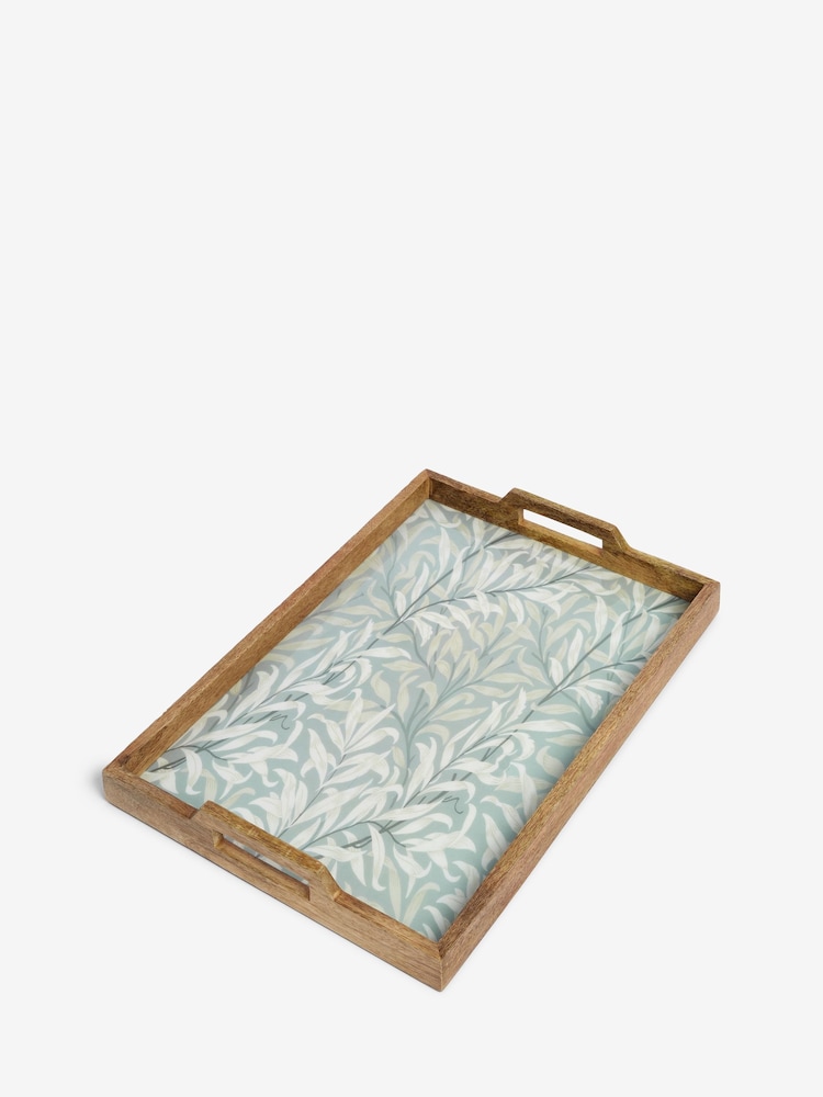 Clarke and Clarke Dove Grey William Morris Designs Willow Boughs Wooden Tray - Image 2 of 2