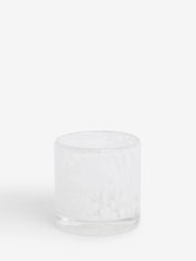 Nina Campbell White Confetti Glass Tea Light Candle Holder - Image 3 of 3