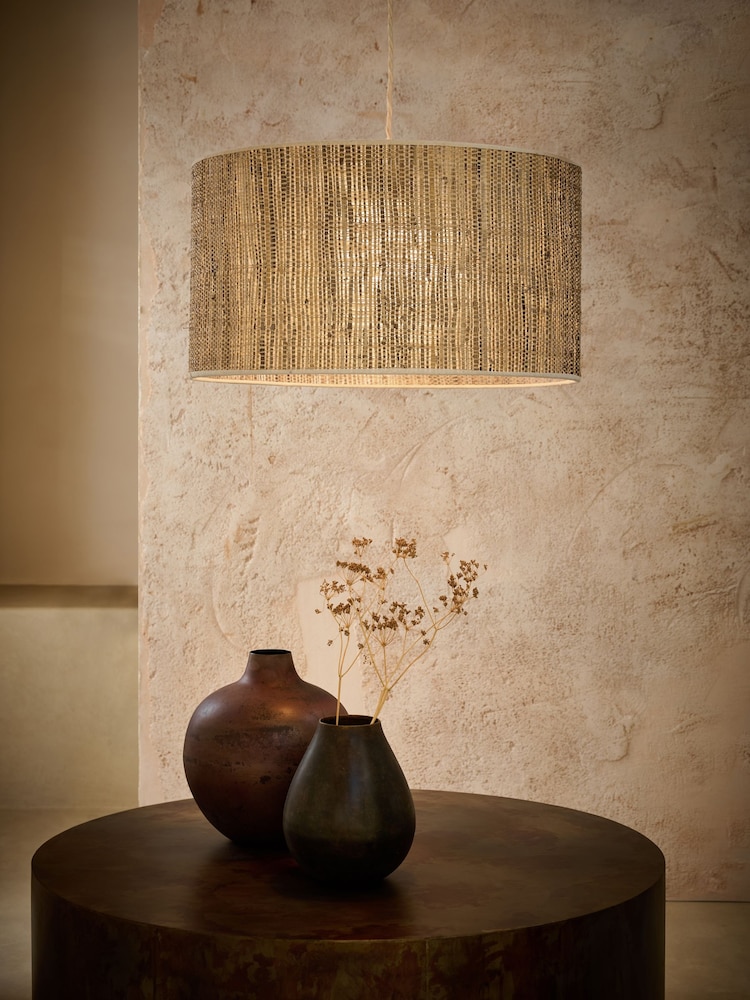 French Connection Natural Chana Easyfit Lamp Shade Ceiling Lights - Image 1 of 4