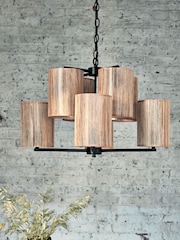 French Connection Natural Kinsha Ceiling Pendant Light - Image 2 of 5