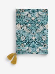 Clarke and Clarke Teal Blue William Morris Designs Strawberry Thief 100% Cotton Tea Towel - Image 2 of 2