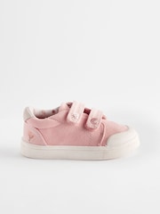 Pink Standard Fit (F) Touch Fasten Strap Machine Washable Trainers - Image 2 of 6