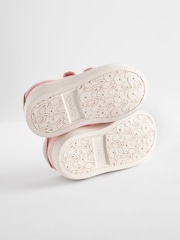 Pink Standard Fit (F) Touch Fasten Strap Machine Washable Trainers - Image 5 of 6