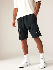 Converse Black 100% Cotton Wordmark Utility Shorts - Image 1 of 6