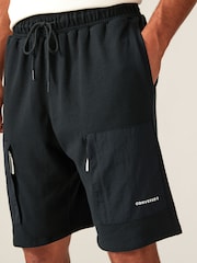 Converse Black 100% Cotton Wordmark Utility Shorts - Image 3 of 6