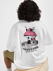 Converse White 100% Cotton Mushroom House T-Shirt - Image 2 of 3