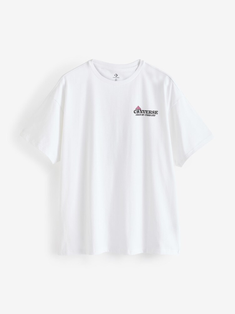 Converse White 100% Cotton Mushroom House T-Shirt - Image 3 of 3