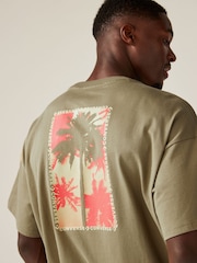 Converse Beige 100% Cotton Festival Palm Tree T-Shirt - Image 1 of 5