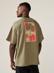 Converse Beige 100% Cotton Festival Palm Tree T-Shirt - Image 3 of 5