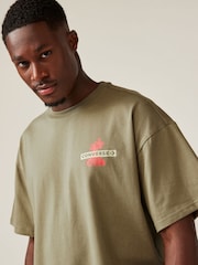 Converse Beige 100% Cotton Festival Palm Tree T-Shirt - Image 4 of 5